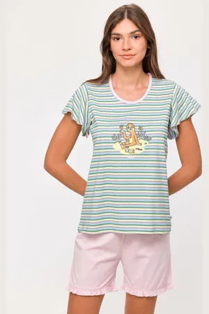 Woody Pyjama meisjes - luiaard - streep - 251-10-PSG-S/929 - maat 104