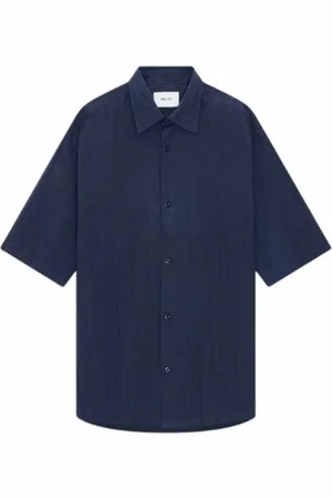 NN.07 Shirt Men Freddy SS Navy Blue-XL