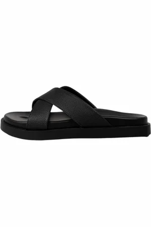 Romika Slippers Men Covered Footbed Crosstrap Black-Schoenmaat 41