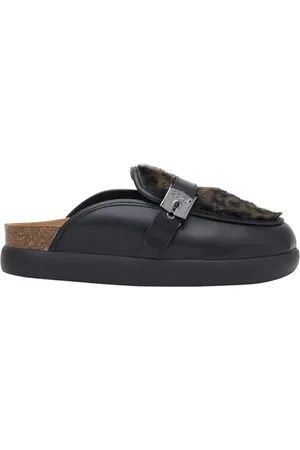 Scholl Klomp Women Kendall Synthetic Fur Ds Dark Brown Animalier-Schoenmaat 38