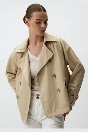 Jimmy Key Jas Kraag Kort Trenchcoat