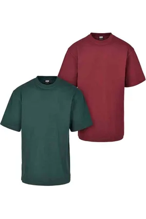 Urban classics Tall 2-pack Heren T-shirt - 6XL - /Groen