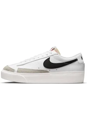 Nike W Blazer Low Platform Dames Sneakers - White/Black-Sail-Team Orange-White