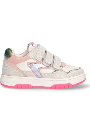 Braqeez 425232-998 Meisjes Lage Sneakers - - Leer - Klittenband