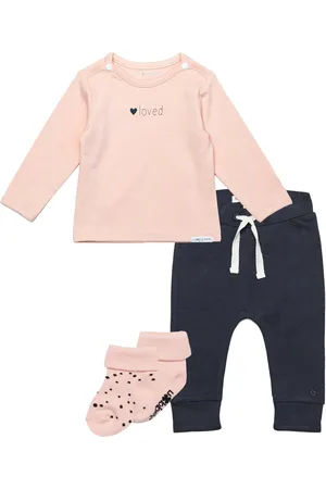 Noppies Kledingset - Broek Bowi - Shirt Yvon Peach - 2 paar sokjes