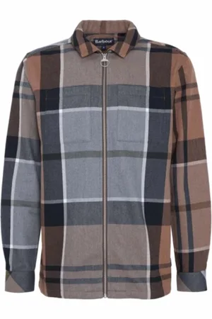 Barbour Vest Men Lannich Tartan Overshirt Cedarwood-XL