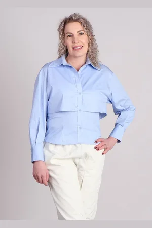 Co`Couture Co Couture Sandy blouse double layer lichtblauwe