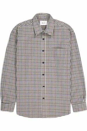 NN.07 Shirt Men Deon Khaki Check-XL