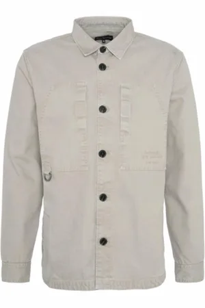Barbour Overhemd Men Deepdale Relaxed Fit Canvas Overshirt Vintage Khaki-XXL