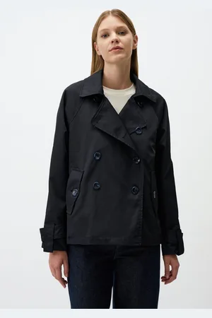 Jimmy Key Jas Kraag Kort Trenchcoat