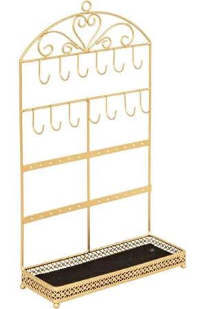 ATMOSPHERA Sieraden rekje Graceland - 23 x 8 x 42 cm - Juwelen rekje - met haakjes - metaal - goud