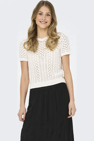 ONLY ONLSAGA LIFE SS O-NECK CC KNT Dames Trui