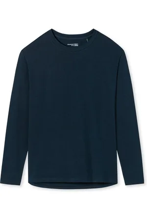 Schiesser Mix+Relax T-shirt - dames shirt lange mouwen donkerblauw