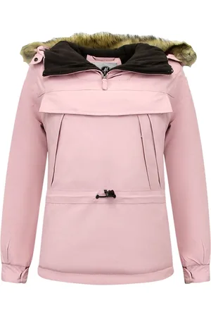 Matogla Dames Anorak Winterjas met Bontkraag - Pink