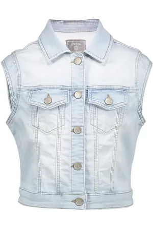 Geisha Zomer gilet meisjes - jogg jeans - bleached
