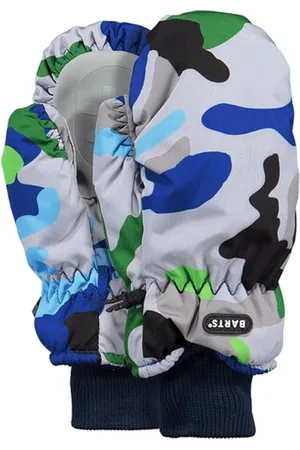 Barts Want Kids Nylon Mitts Camo Blue-XL