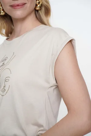 Geisha T-shirt faces studs - 52115-41 - 720 /gold