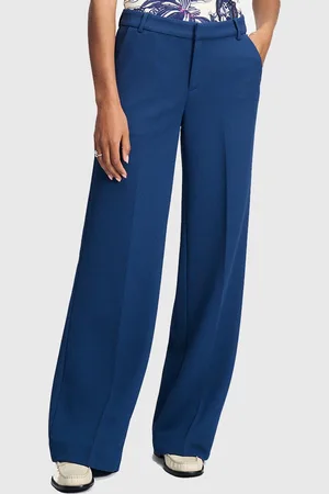 POM Amsterdam Wide Leg Pants Sapphire Broeken Dames -