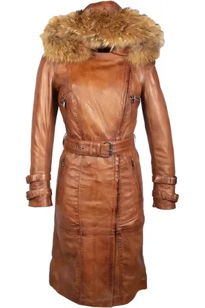 Merkloos Parka leren dames jas - LC5 - 46