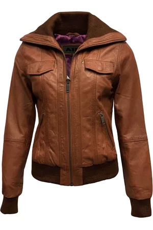 Merkloos Bomber dames jas tobacco-moderna - 5XL