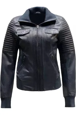 Merkloos Leren bomber dames jas Roma - 2XL