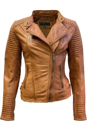 Merkloos Leren jas biker dames - Barcelona - S, Zomer