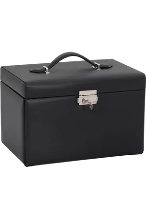 vidaXL Sieradendoosje - 3-laags - spiegel - afsluitbaar - 26x18x17,5 - cm