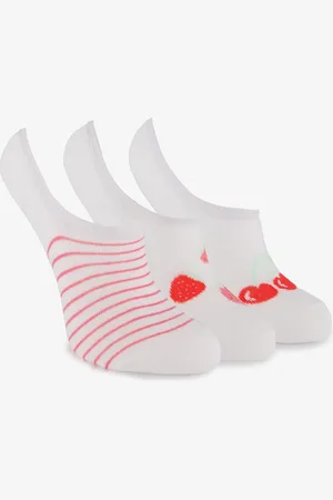 Scapino 3 paar invisible kinder sokken rood
