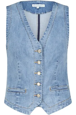 Red Button Gilet light stone