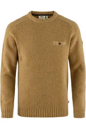 Fjällräven Trui Fjällräven Men Lada Round neck Sweater Buckwheat Brown-S