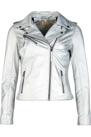 EMP Leren jack in bikerstijl met epauletten Vrouwen - S