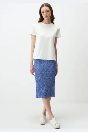 Jimmy Key Normale Taille, Slim Fit, Gebreide Midirok Met Patroon