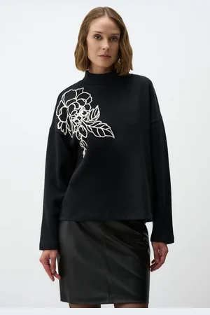 Jimmy Key Col Bloemen Patroon Gebreid Sweater