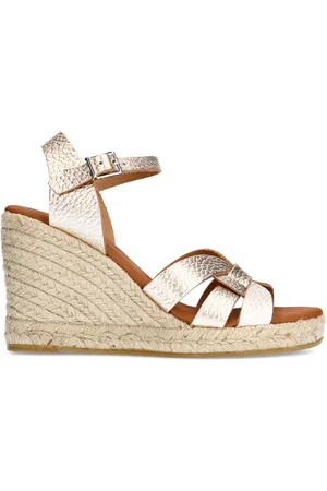 Sacha Dames - Gouden metallic sleehak sandalen