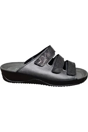 Rohde Grijze Leren Dames Slipper - - 41