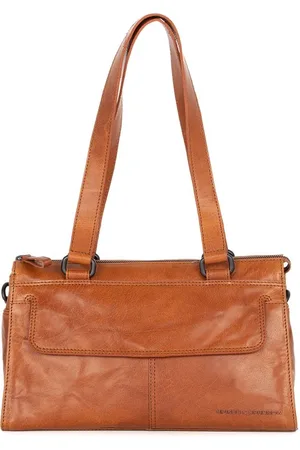 Spikes&Sparrow Leren Schoudertas - Amity - Cognac