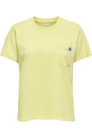 ONLY T-shirt Onlpetrea Life S/s Summer Top Cs Jr 15358378 Yellow Iris/flower Dames