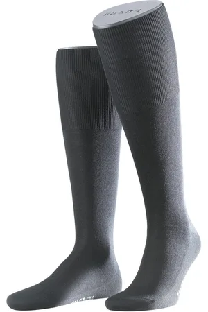 Falke No. 6 Finest Merino & Silk heren kniekousen - antraciet (anthra.mel)