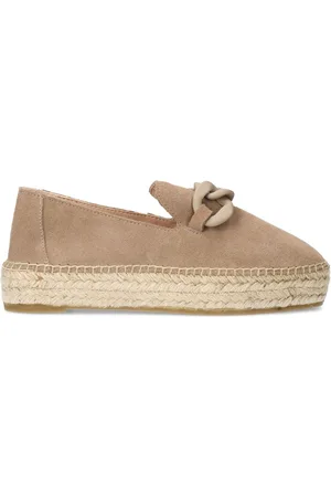 Manfield Dames - suède espadrilles met chain