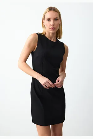Jimmy Key Zwarte Mouwloze Bodycon Mini-Jurk