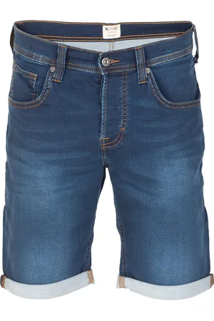 Mustang Heren Short Broeken Chicago Real X regular/straight Fit Blauw W 42 Volwassenen Korte Jeans Broek Bermuda