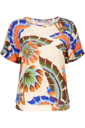 Geisha T-shirt T Shirt Met Gebreide Achterkant 52173 20 Ecru/blue Dames