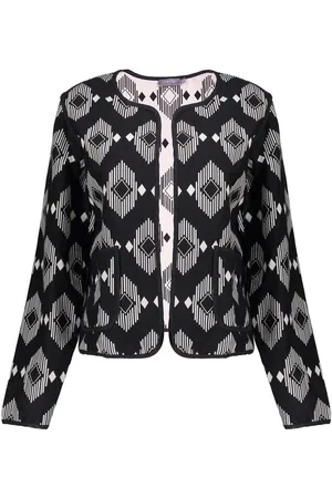 Geisha Vest Openvallend Vest 55127 20 Black/ecru Dames