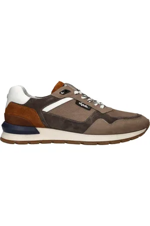 Australian Heren Sneakers Novecento Grey-cognac-white
