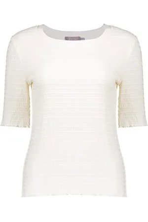 Geisha T-shirt Gerufflede Top 52125 41 Off-white Dames
