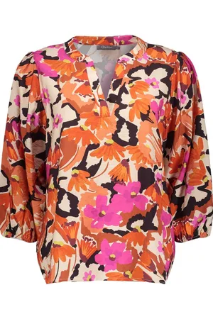 Geisha Blouse Bloemen Blouse 53221 20 Cassis/orange Dames