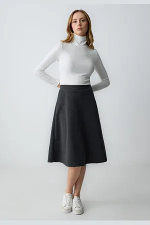 Jimmy Key Relaxed Fit Regular Waist Elastische Midi Rok