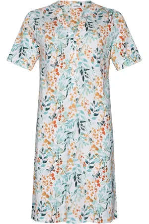 Pastunette Dames Nachthemd Premium - Watercolor Leaves - Katoen/Modal