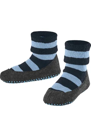 Falke Cosyshoe Stripes Kinderen 10376 6290 crystal bl 29-30