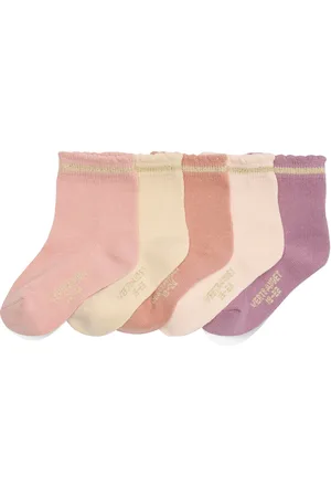 Vertbaudet Set van 5 paar glittersokken voor babymeisjes BASICS